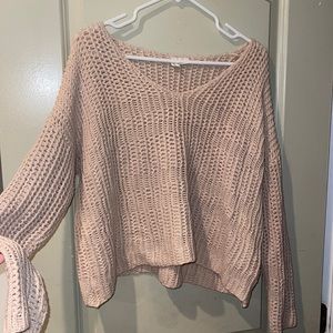 light pink sweater